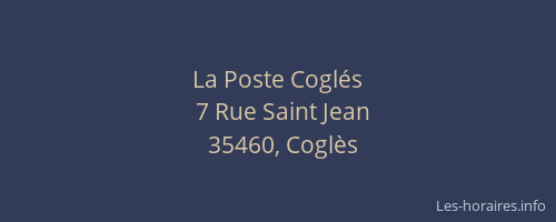 La Poste Coglés