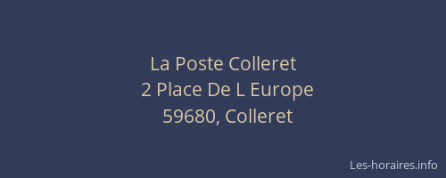 La Poste Colleret