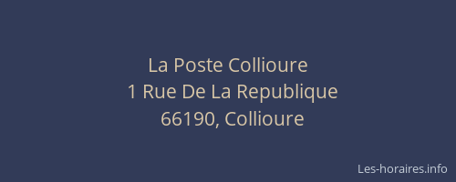 La Poste Collioure