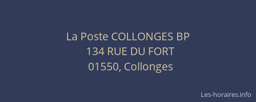 La Poste COLLONGES BP
