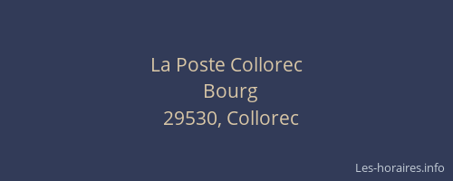 La Poste Collorec