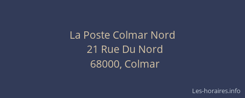 La Poste Colmar Nord