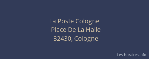 La Poste Cologne