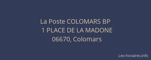 La Poste COLOMARS BP