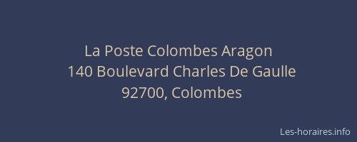 La Poste Colombes Aragon