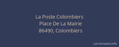 La Poste Colombiers