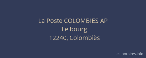 La Poste COLOMBIES AP