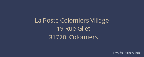 La Poste Colomiers Village