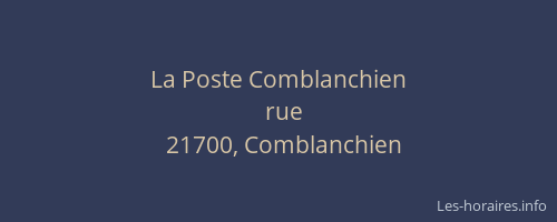 La Poste Comblanchien