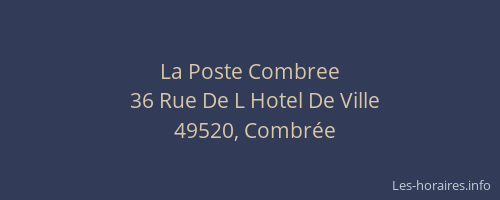 La Poste Combree