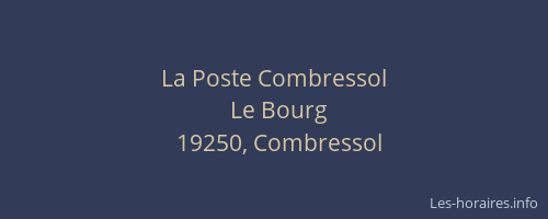 La Poste Combressol