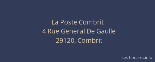 La Poste Combrit