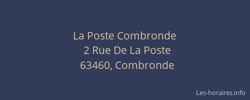La Poste Combronde