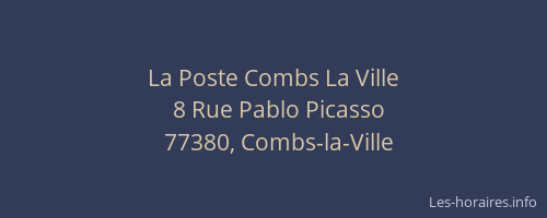 La Poste Combs La Ville