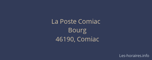 La Poste Comiac
