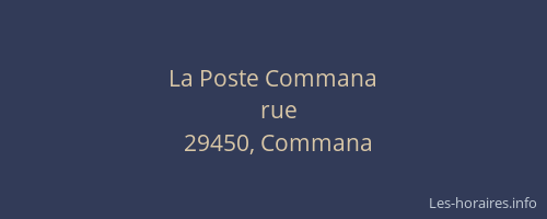 La Poste Commana