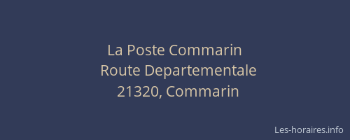 La Poste Commarin