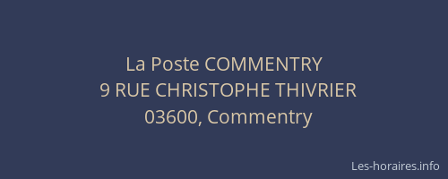 La Poste COMMENTRY