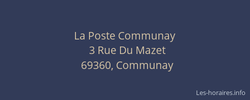 La Poste Communay