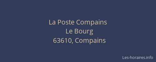 La Poste Compains