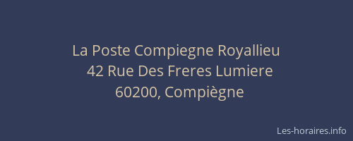 La Poste Compiegne Royallieu