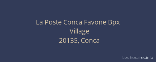 La Poste Conca Favone Bpx