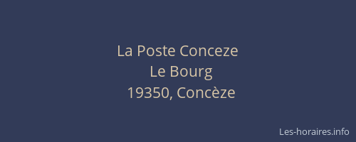 La Poste Conceze