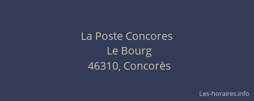 La Poste Concores