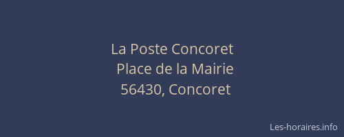 La Poste Concoret