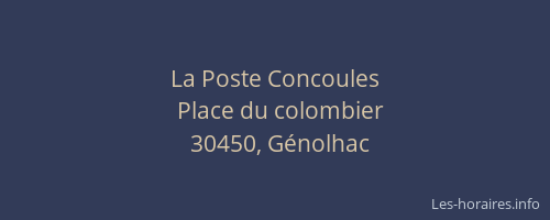 La Poste Concoules