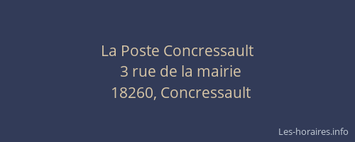 La Poste Concressault