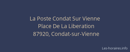 La Poste Condat Sur Vienne