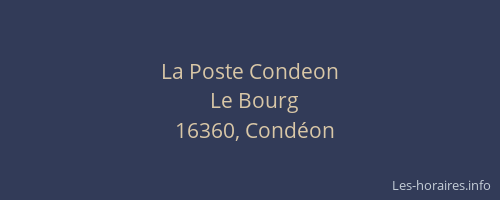 La Poste Condeon