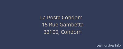 La Poste Condom