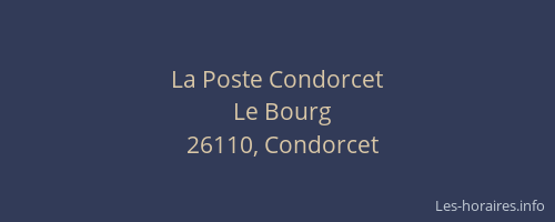 La Poste Condorcet