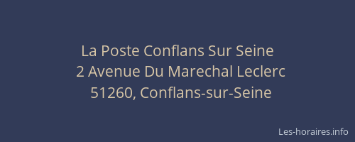 La Poste Conflans Sur Seine