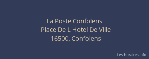 La Poste Confolens