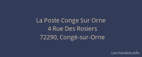 La Poste Conge Sur Orne