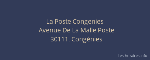 La Poste Congenies