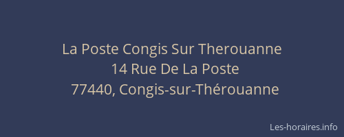 La Poste Congis Sur Therouanne