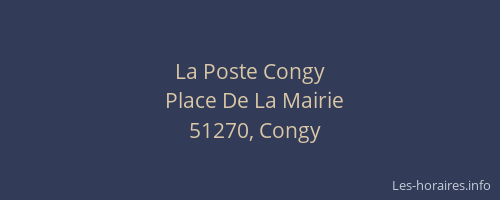 La Poste Congy