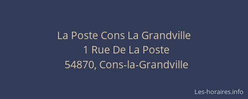 La Poste Cons La Grandville