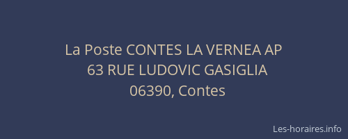 La Poste CONTES LA VERNEA AP