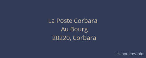 La Poste Corbara
