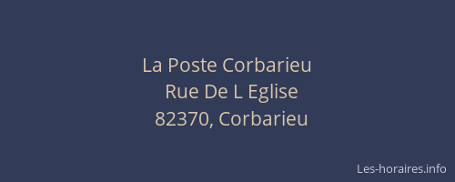 La Poste Corbarieu