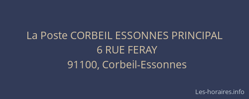 La Poste CORBEIL ESSONNES PRINCIPAL