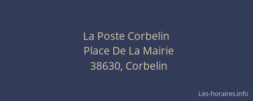 La Poste Corbelin