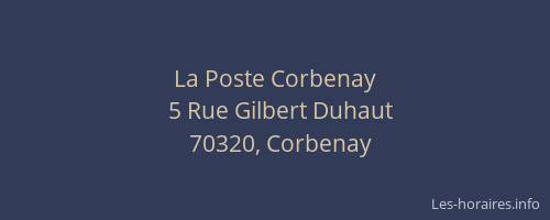La Poste Corbenay