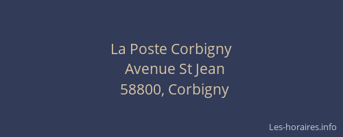 La Poste Corbigny