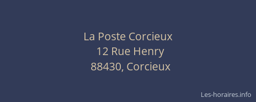 La Poste Corcieux